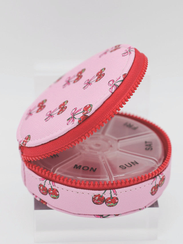 Cherry Patterned Pill Case
