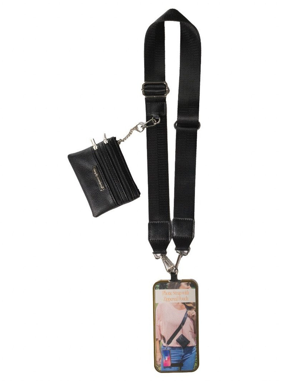 Crossbody Phone Wallet in Black