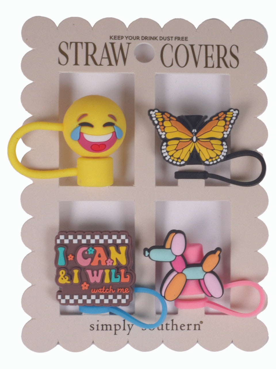 Simply Southern Straw Covers - Butterfly