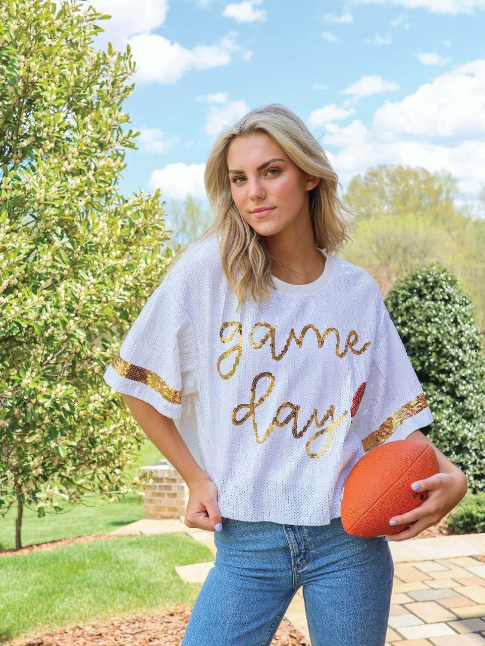 Game Day Sequin Top