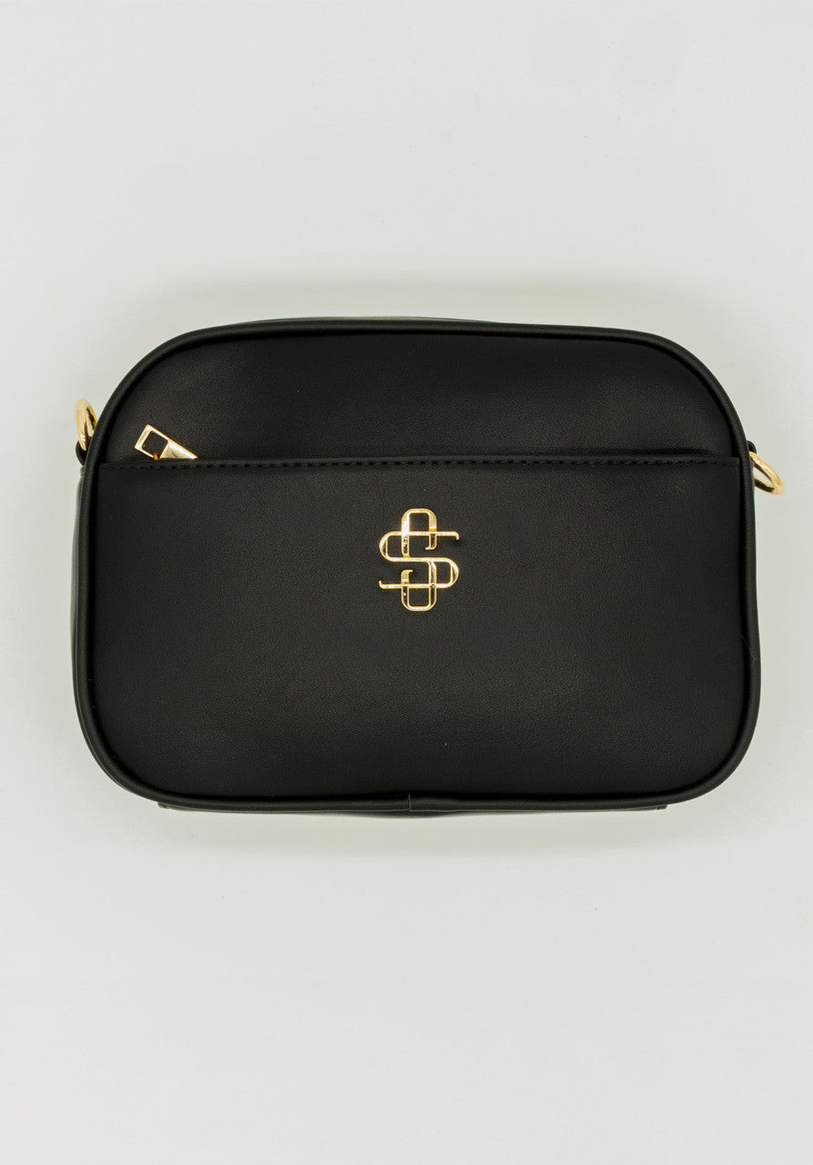 Ibiza Black Leather Crossbody