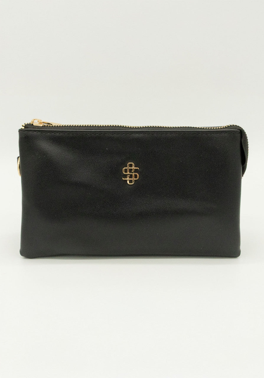 Tuscan Black Leather Crossbody Bag