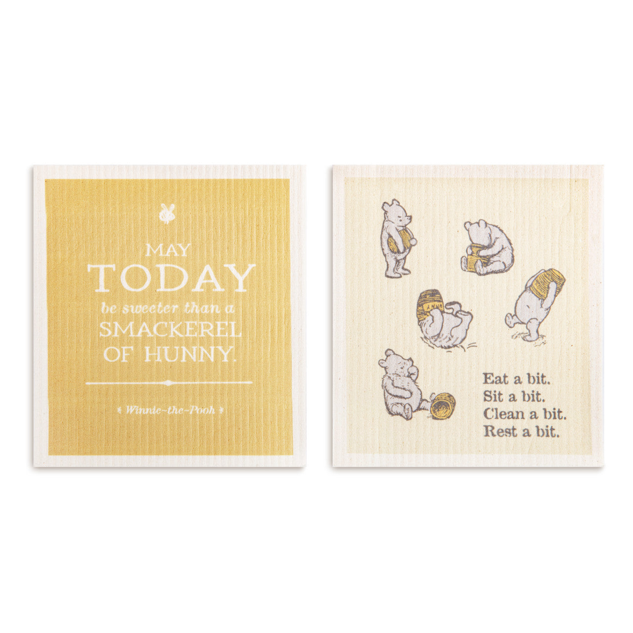 Winnie-the-Pooh Biodegradable Dish Cloths Set of 2
