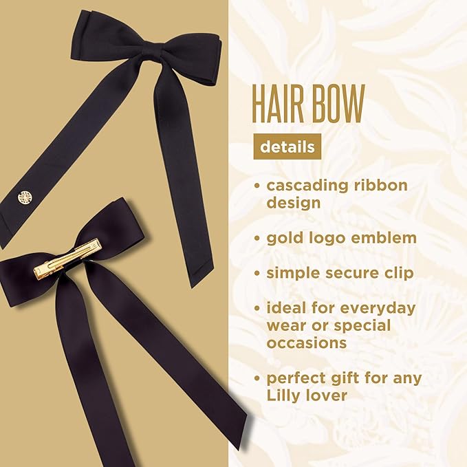 Black Bow Hair Clip