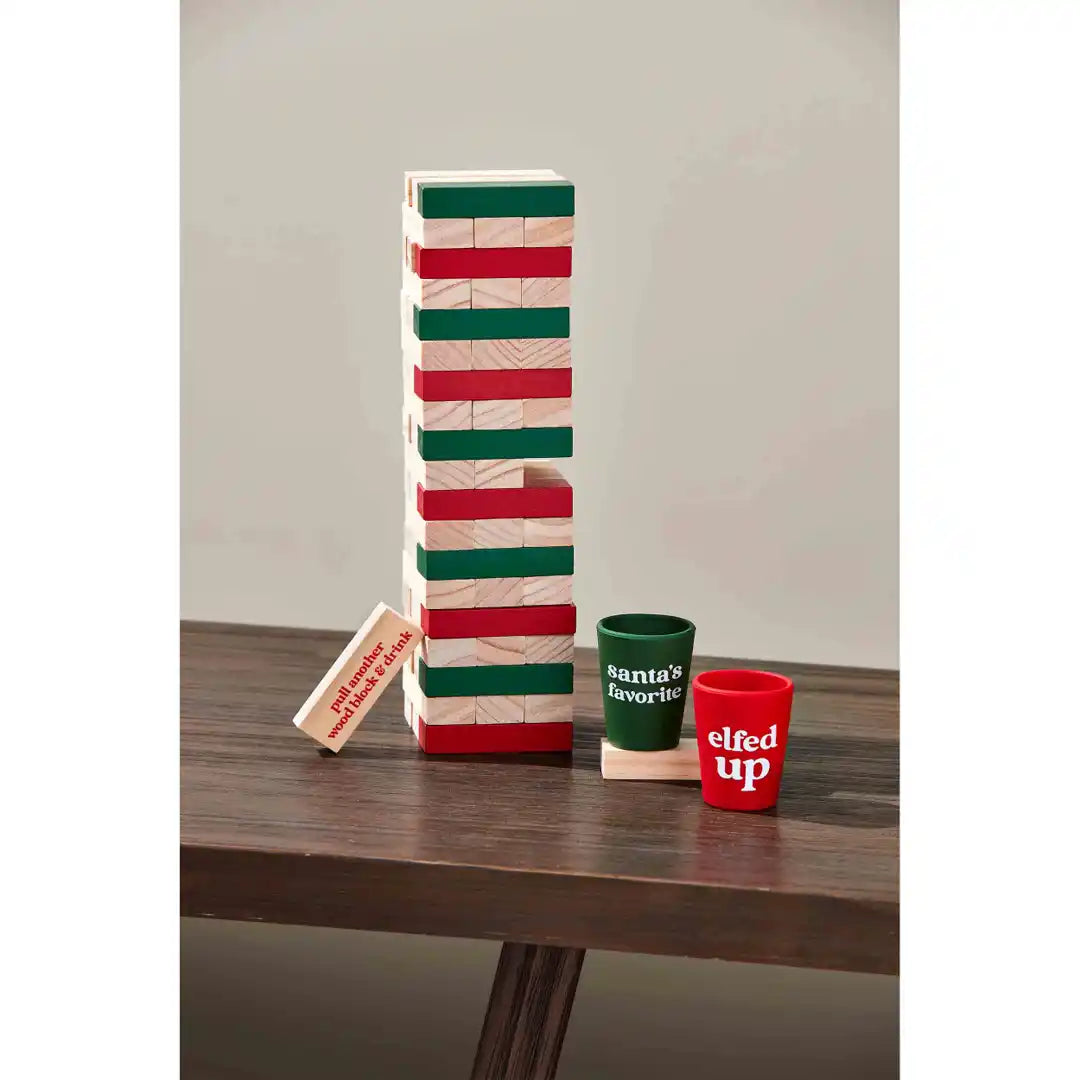 Wood Block Christmas Drinking Game