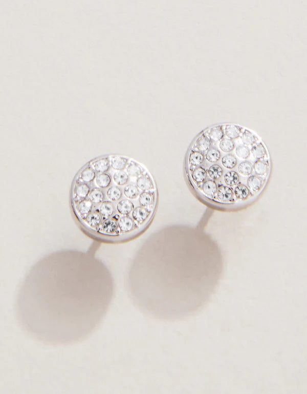SLV Stud Earrings Stronger/Pavé Disk