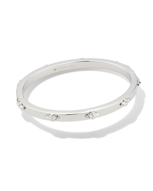 Abbie Silver Metal Bangle Bracelet