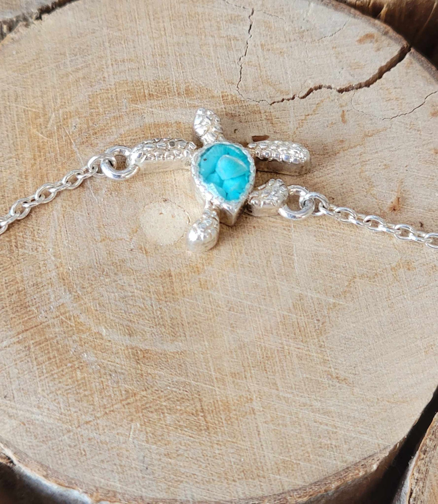 Delicate Dune Turtle Anklet