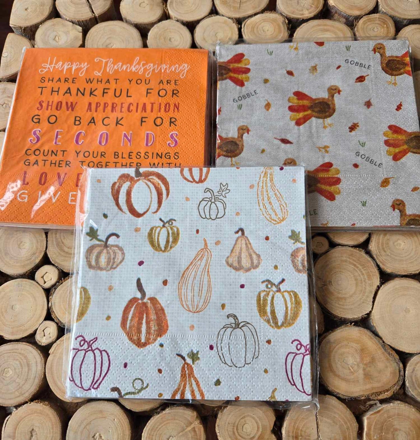 Thanksgiving Cocktail Napkin Sets