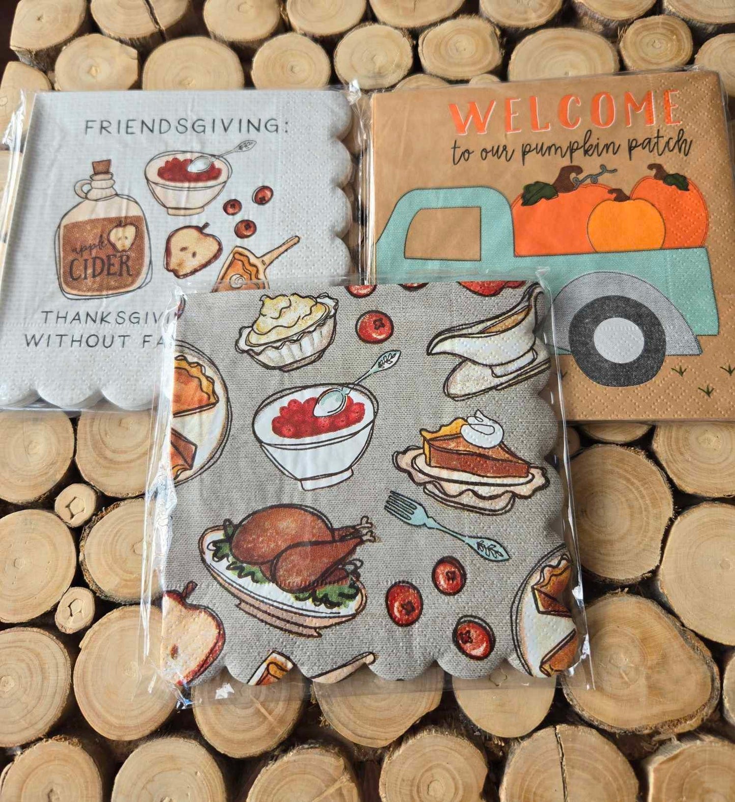 Thanksgiving Cocktail Napkin Sets
