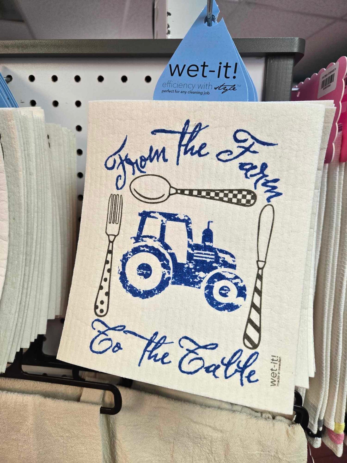 Farm to Table Blue Swedish Dishcloth