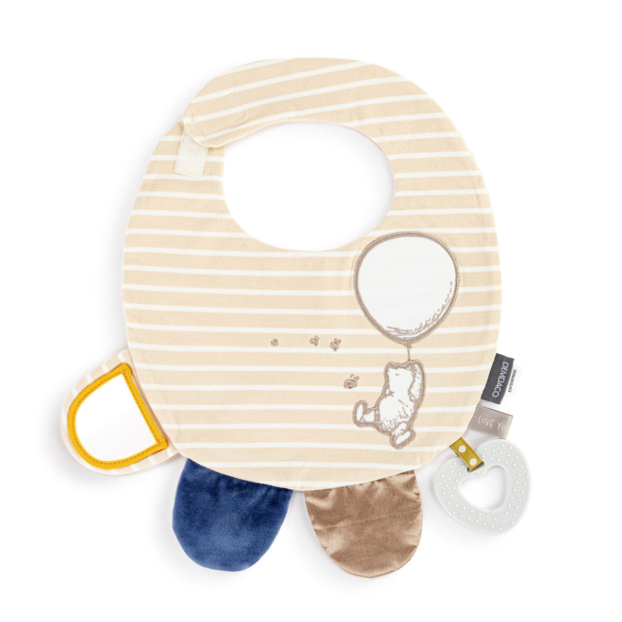 Activity Bib - Tan and Blue