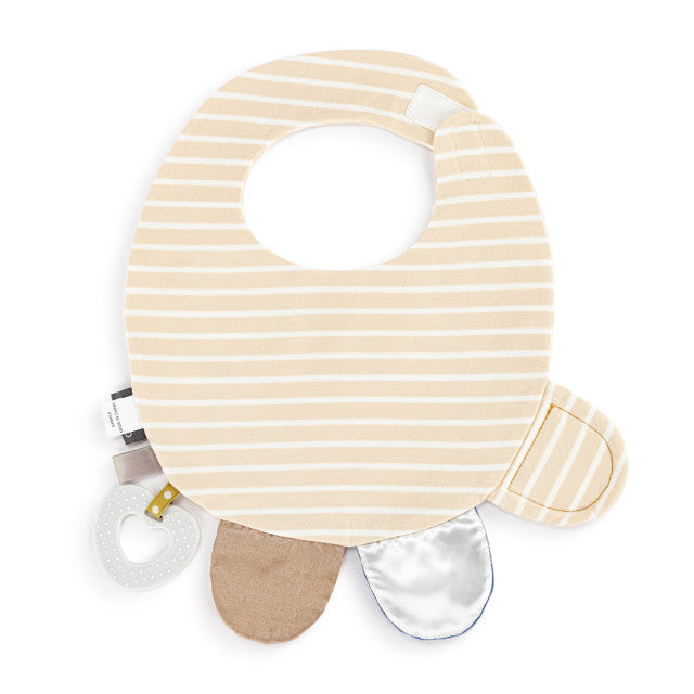 Activity Bib - Tan and Blue