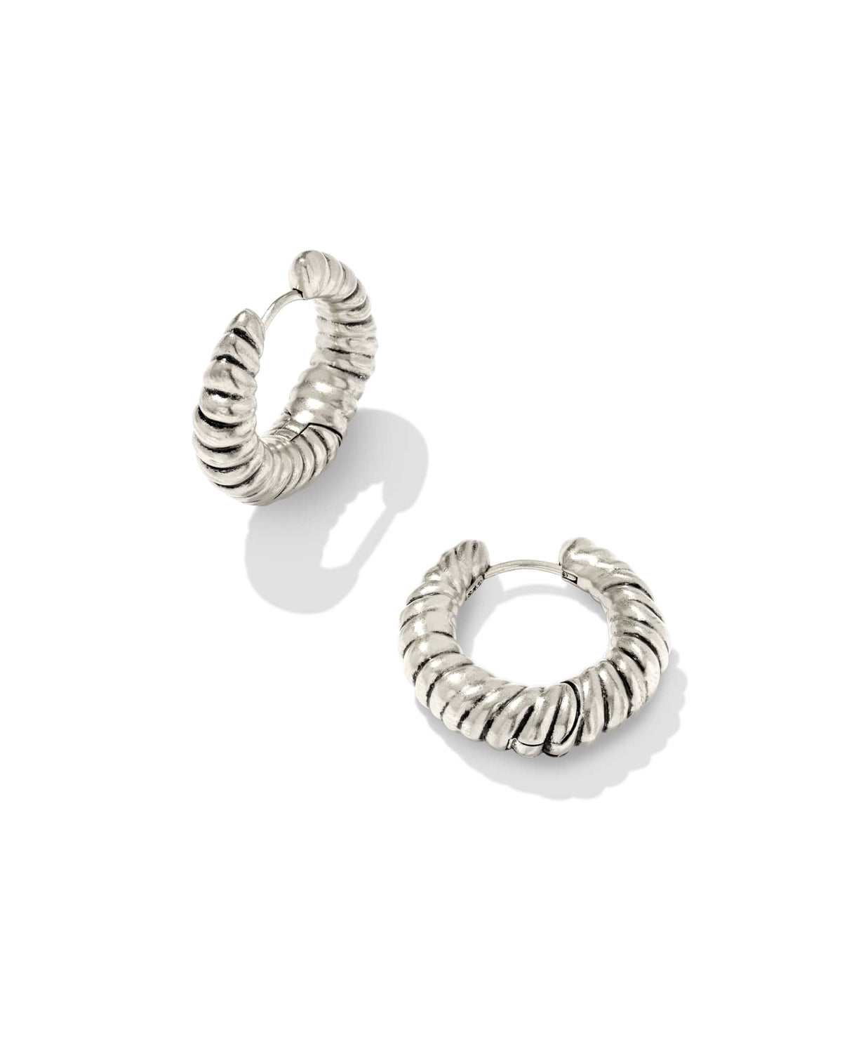 Sandy Vintage Silver Hoop Earrings