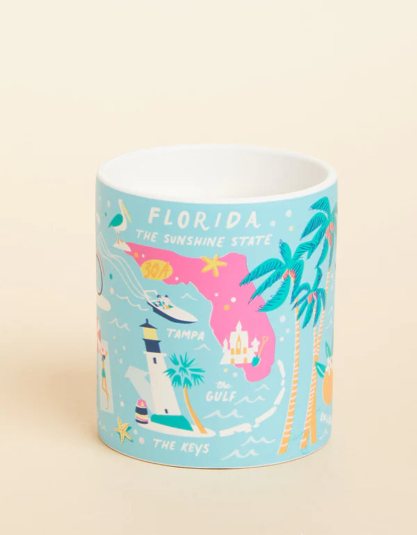 Greetings From Florida Candle 12oz. Florida/Atlantic Breeze