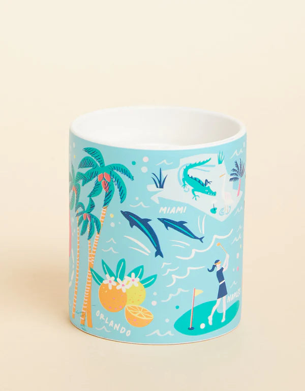 Greetings From Florida Candle 12oz. Florida/Atlantic Breeze