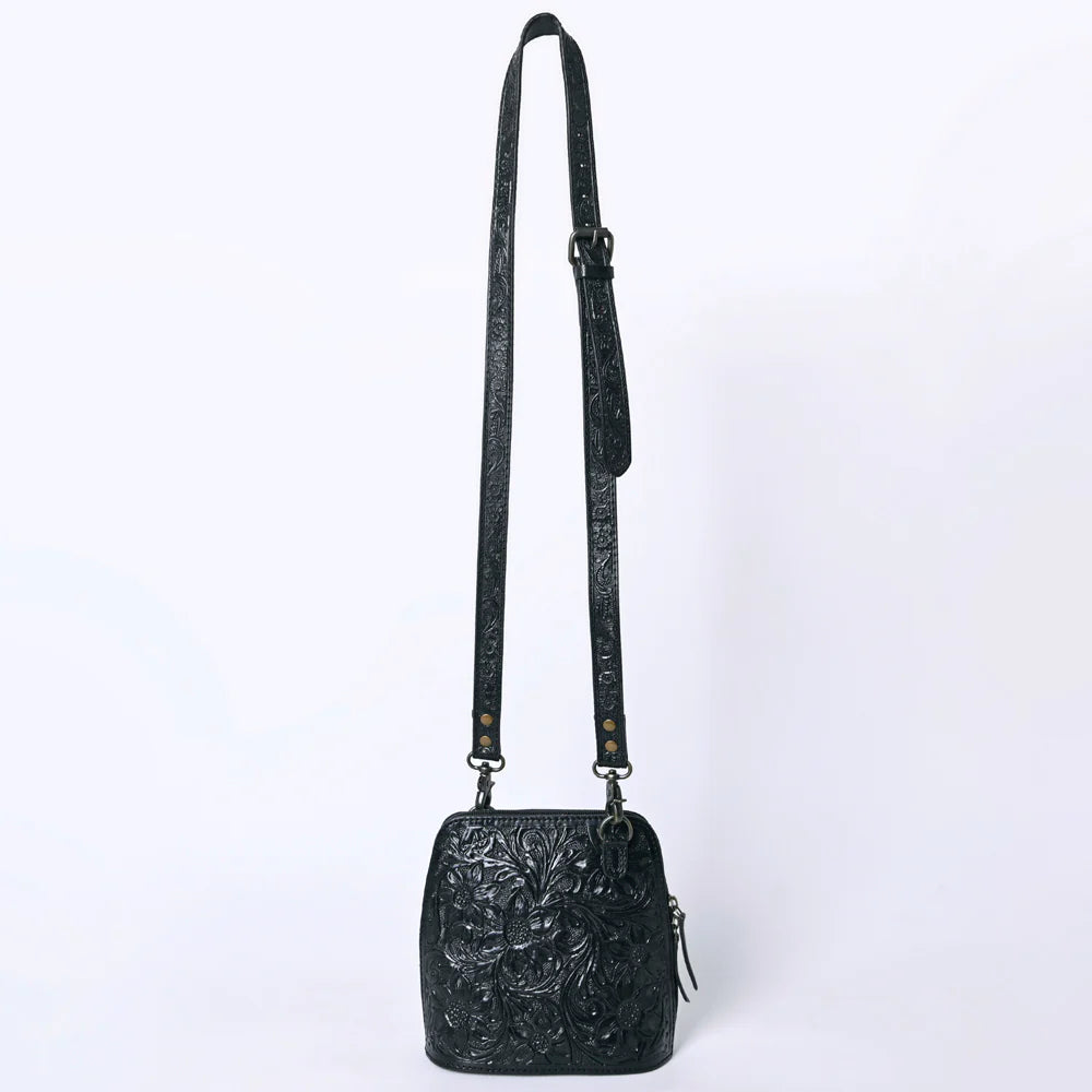ADBG1136B - Black Tooled Crossbody