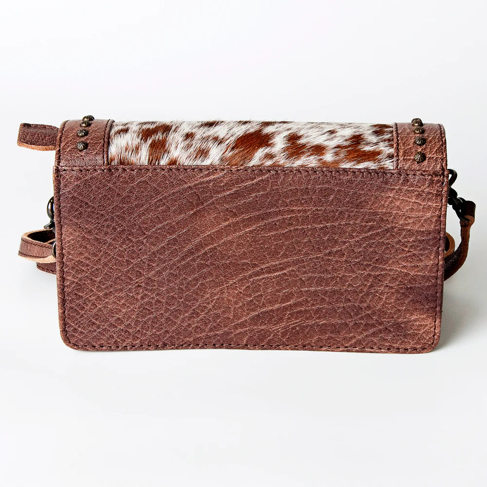 ADBG683A - Hair on Hide Studded Crossbody