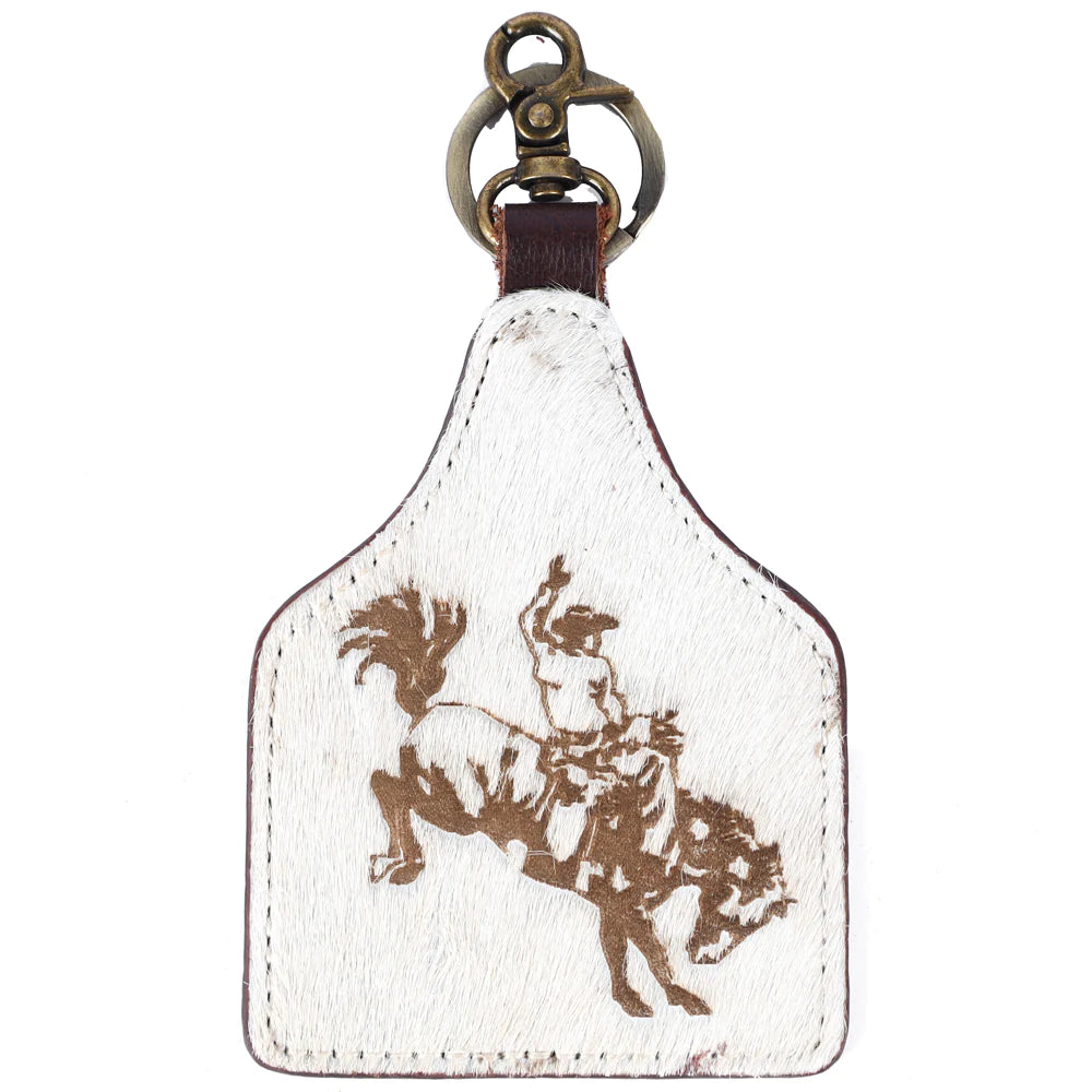 American Darling Hair on Hide Branded Keychains