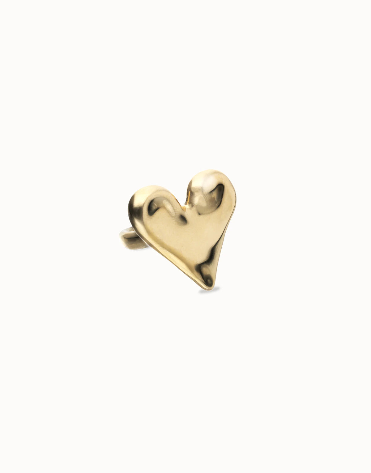 Pálpito Beat - Maxi ring with heart shape - Gold