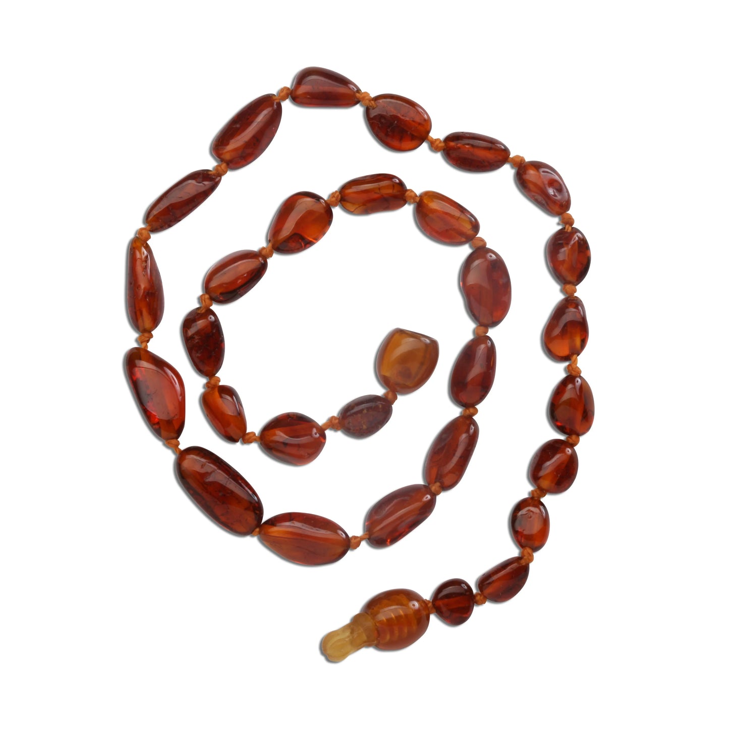 Amber Teething Necklace (Light Cherry) - Polished