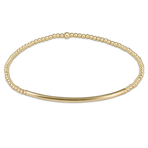 Classic Gold 2mm Bead Bracelet - Bliss Bar Gold