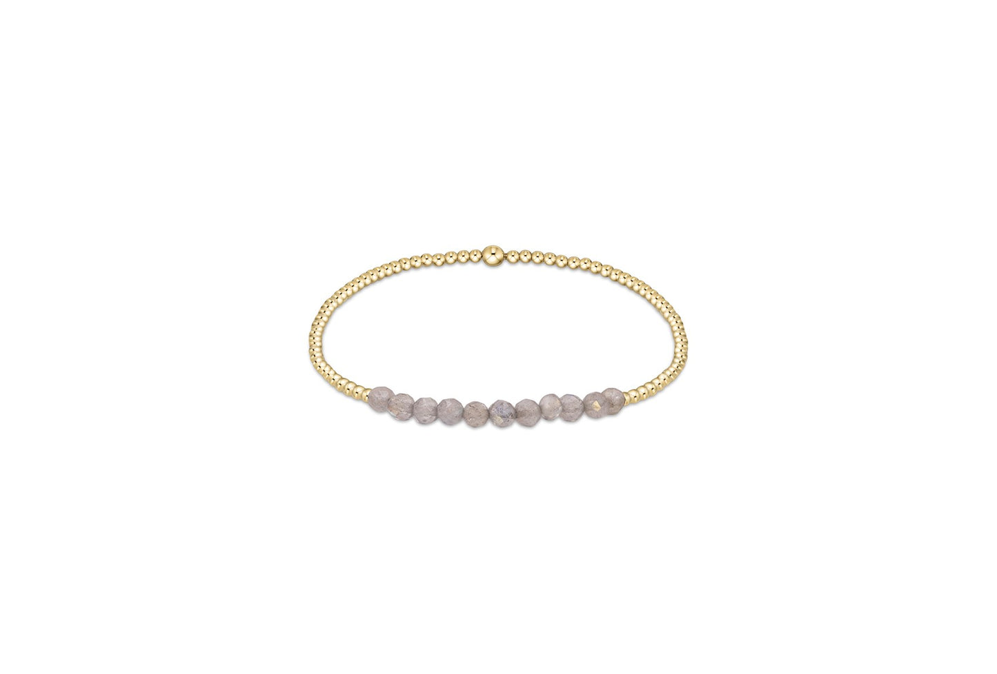 Gold Bliss 2mm Bead Bracelet - Labradorite
