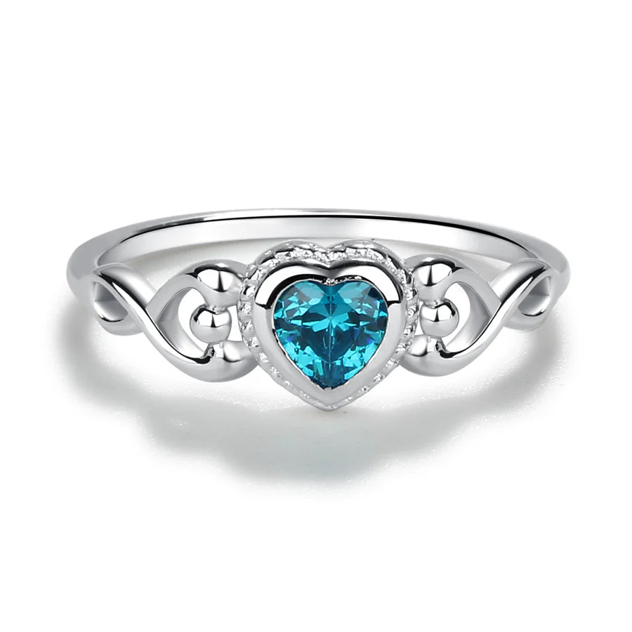 Children's Sterling Silver Birthstone Rings