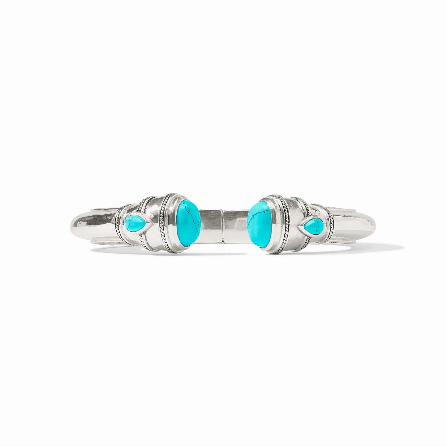 Cannes Silver Demi Cuff - Turquoise Blue