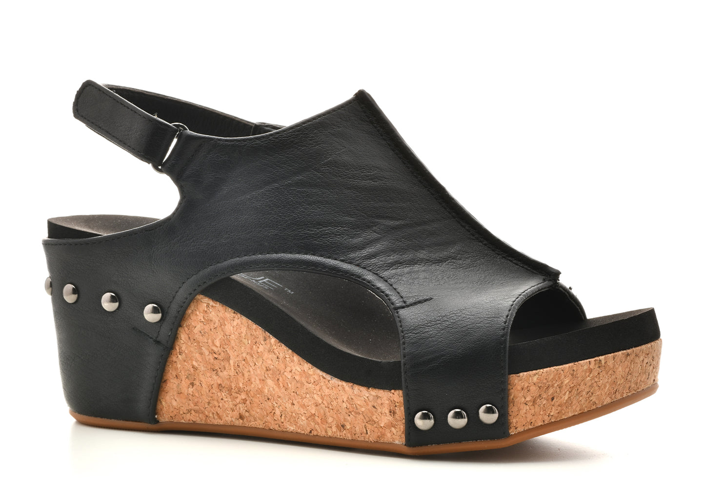 Carley Cork Wedges - Black