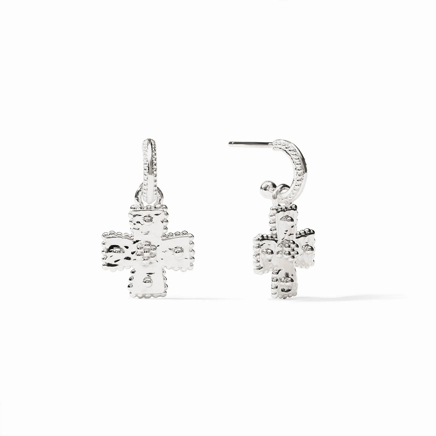 Canterbury Hoop & Charm Earring - Silver