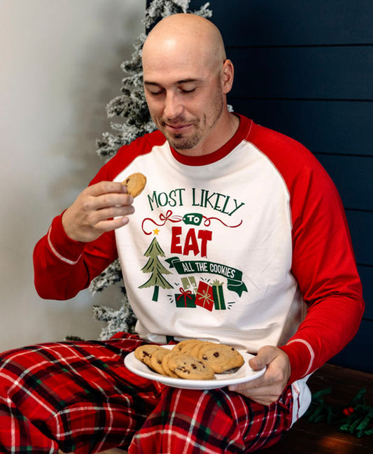 Most Likely Eat Cookies PJ Tee