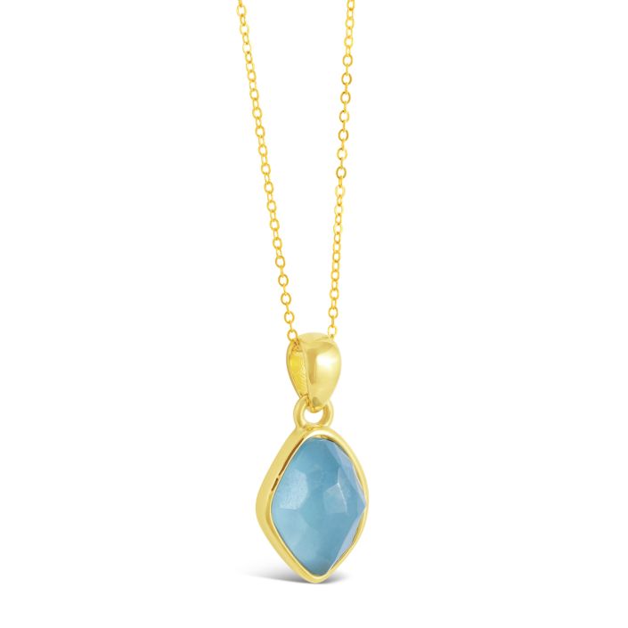 Paradise Aquamarine Necklace by Camille Kostek - 14k Vermeil