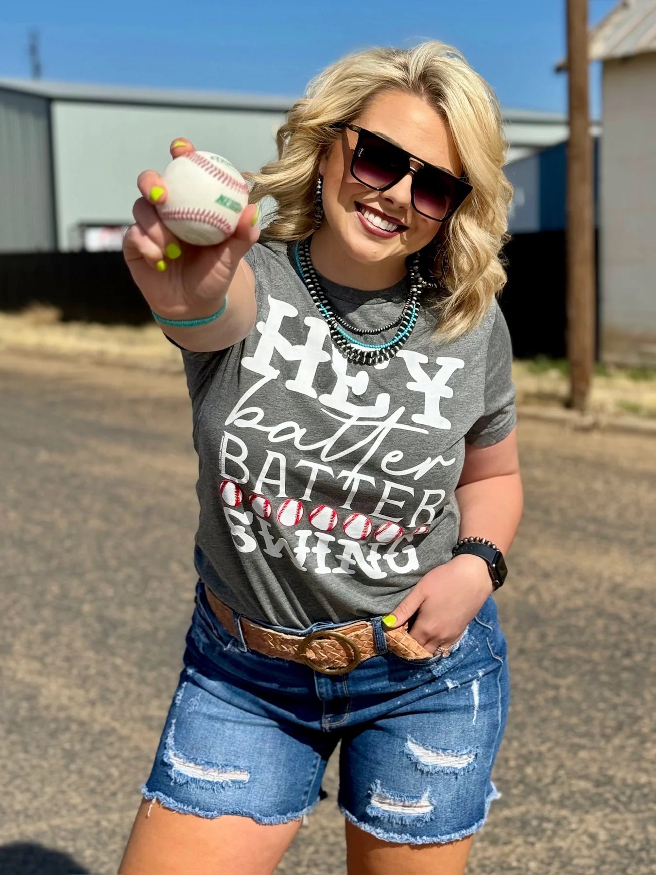 Hey Batter Batter Baseball Tee