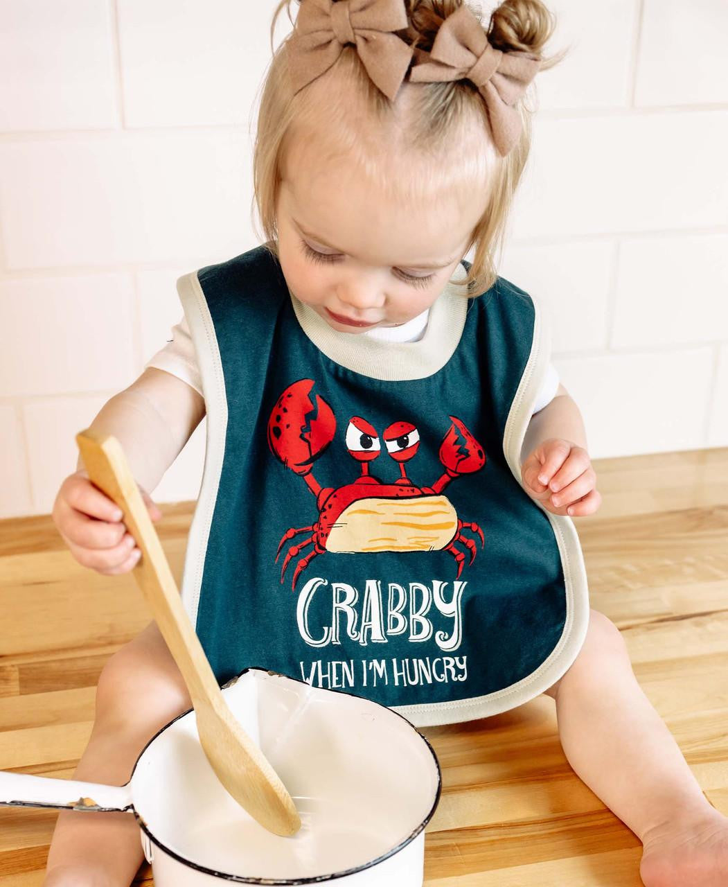 Crabby When I'm Hungry Crab Infant Bib