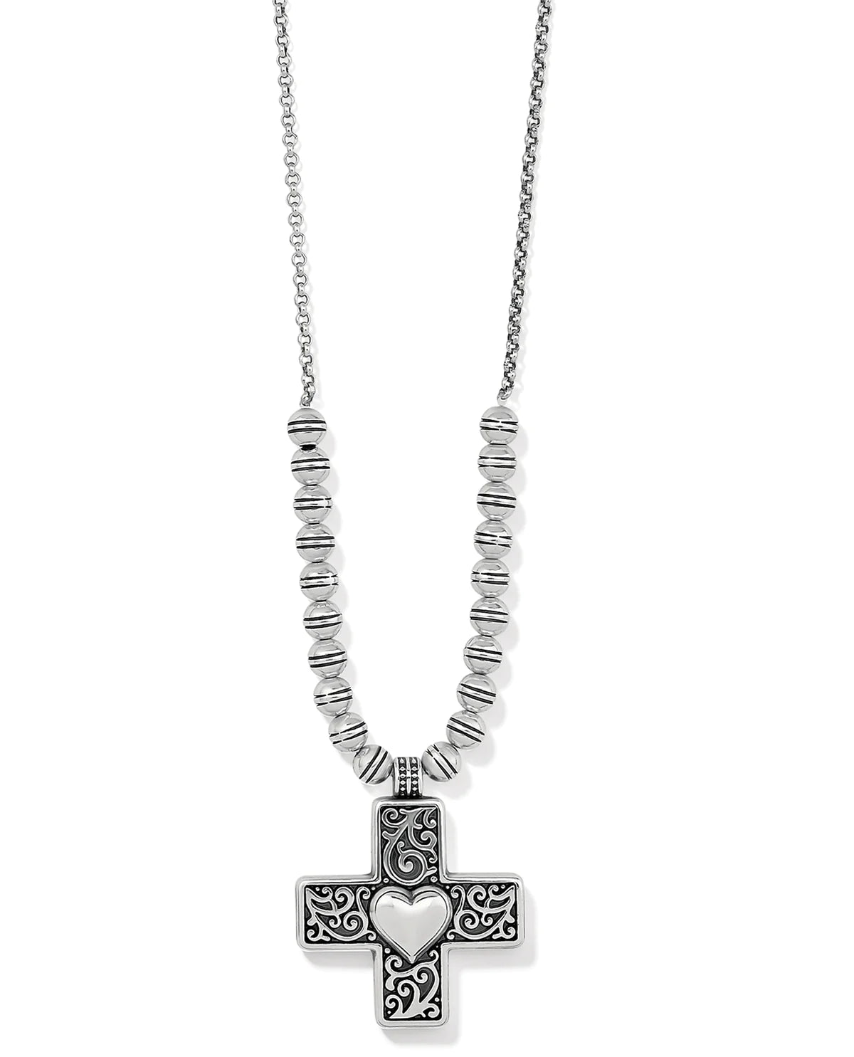 Carlotta Heart Cross Necklace