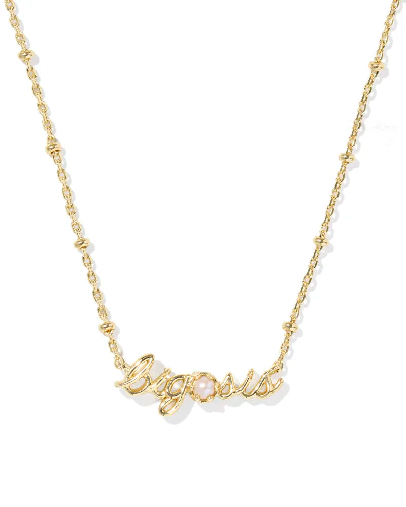 Big Sis Gold Short Pendant Necklace