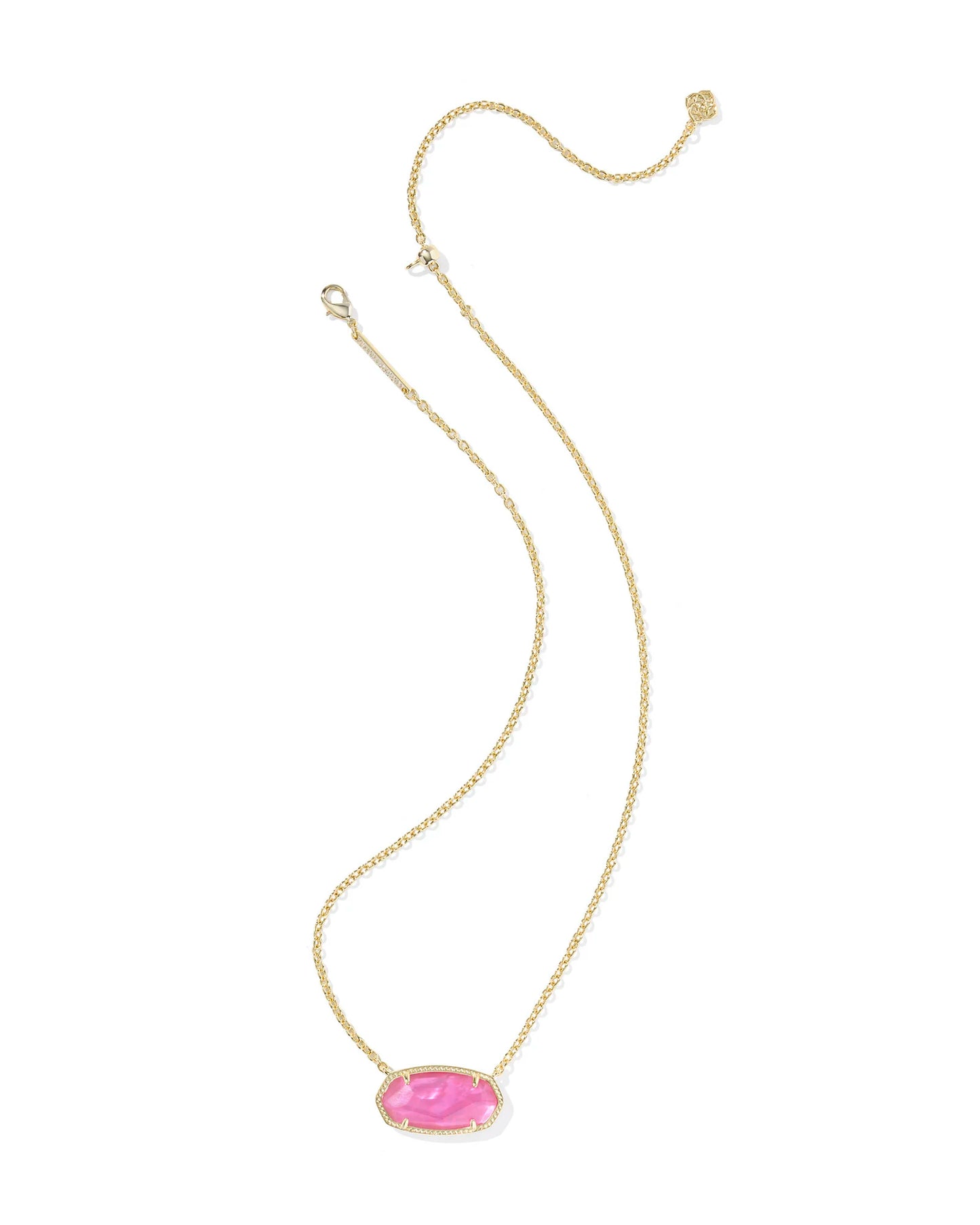 Elisa Gold Statement Pendant Necklace in Azalea Illusion