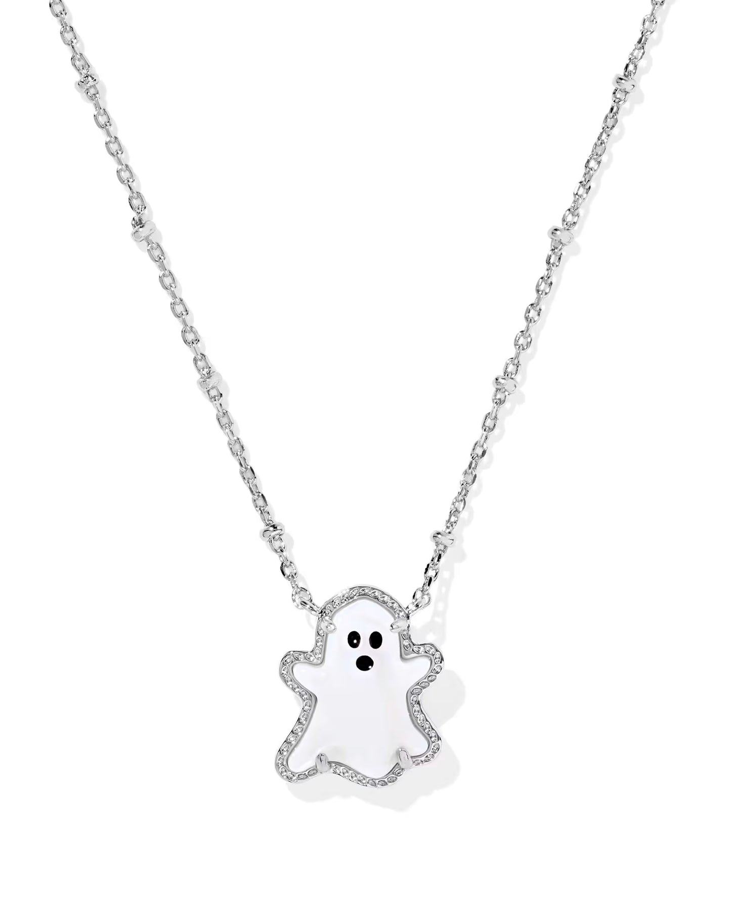 Ghost Silver Short Pendant Necklace