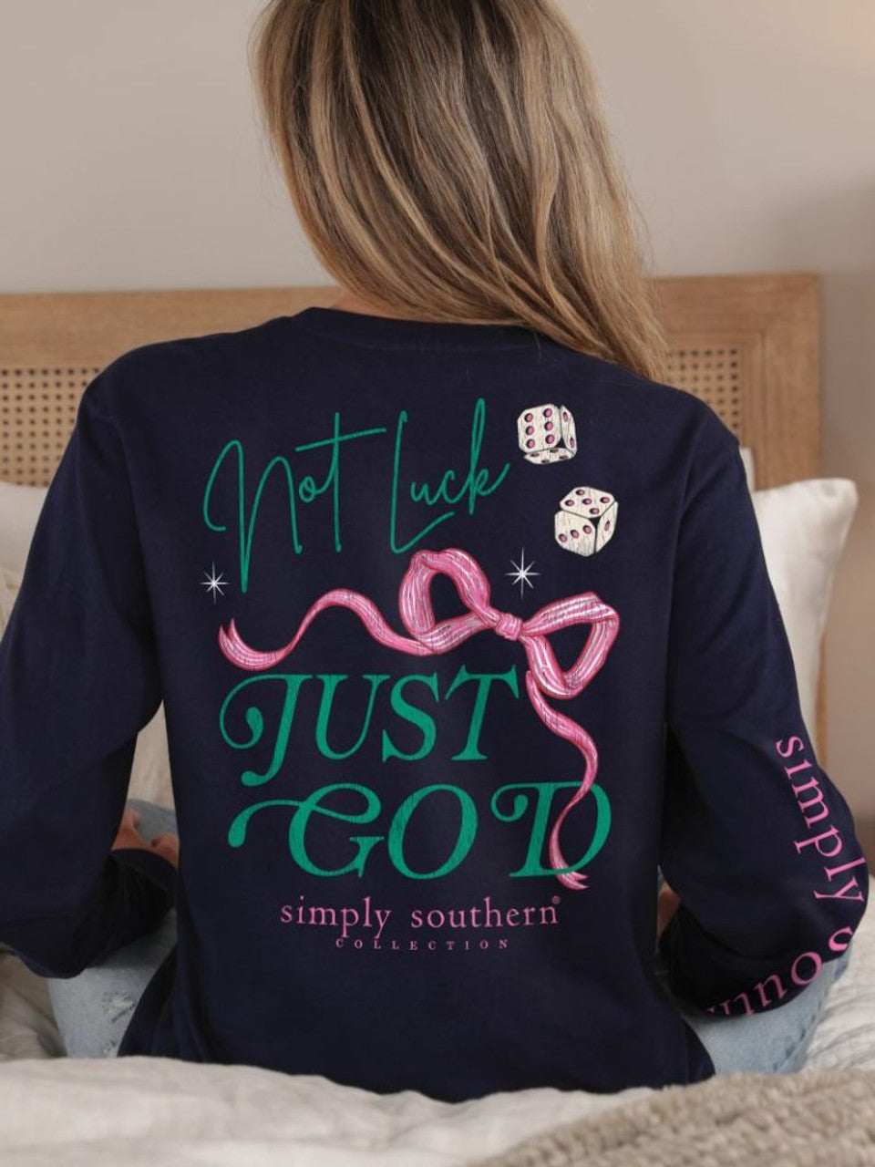 Not Luck Just God long sleeve tee