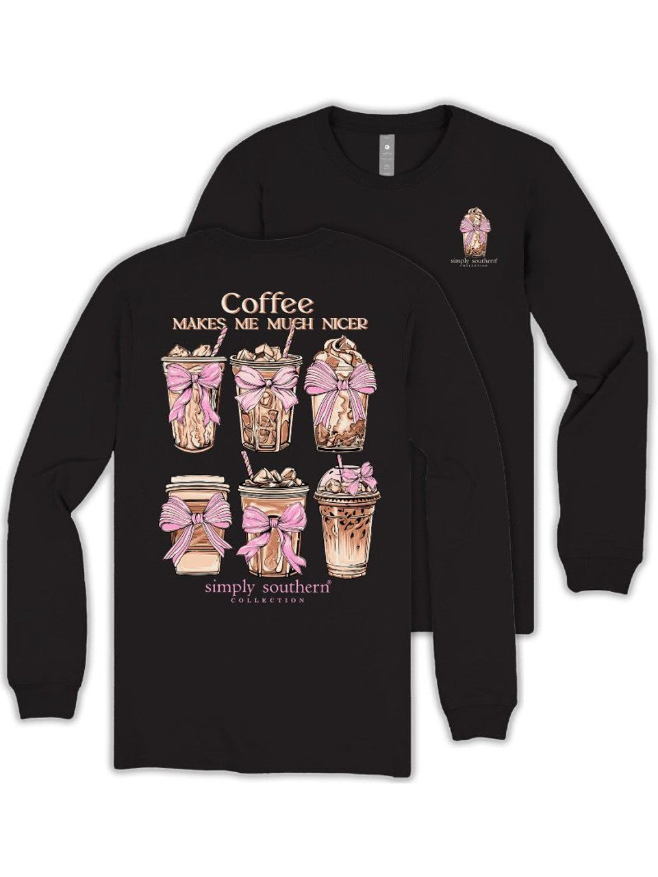 Coffee Makes Me Nicer Long Sleeve Shirt