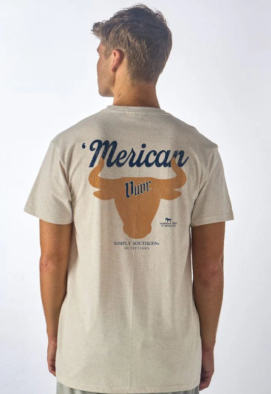 'Merican Dude Bull tee