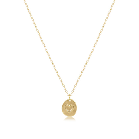 16" Necklace Gold - Inspire Love Small Gold Charm