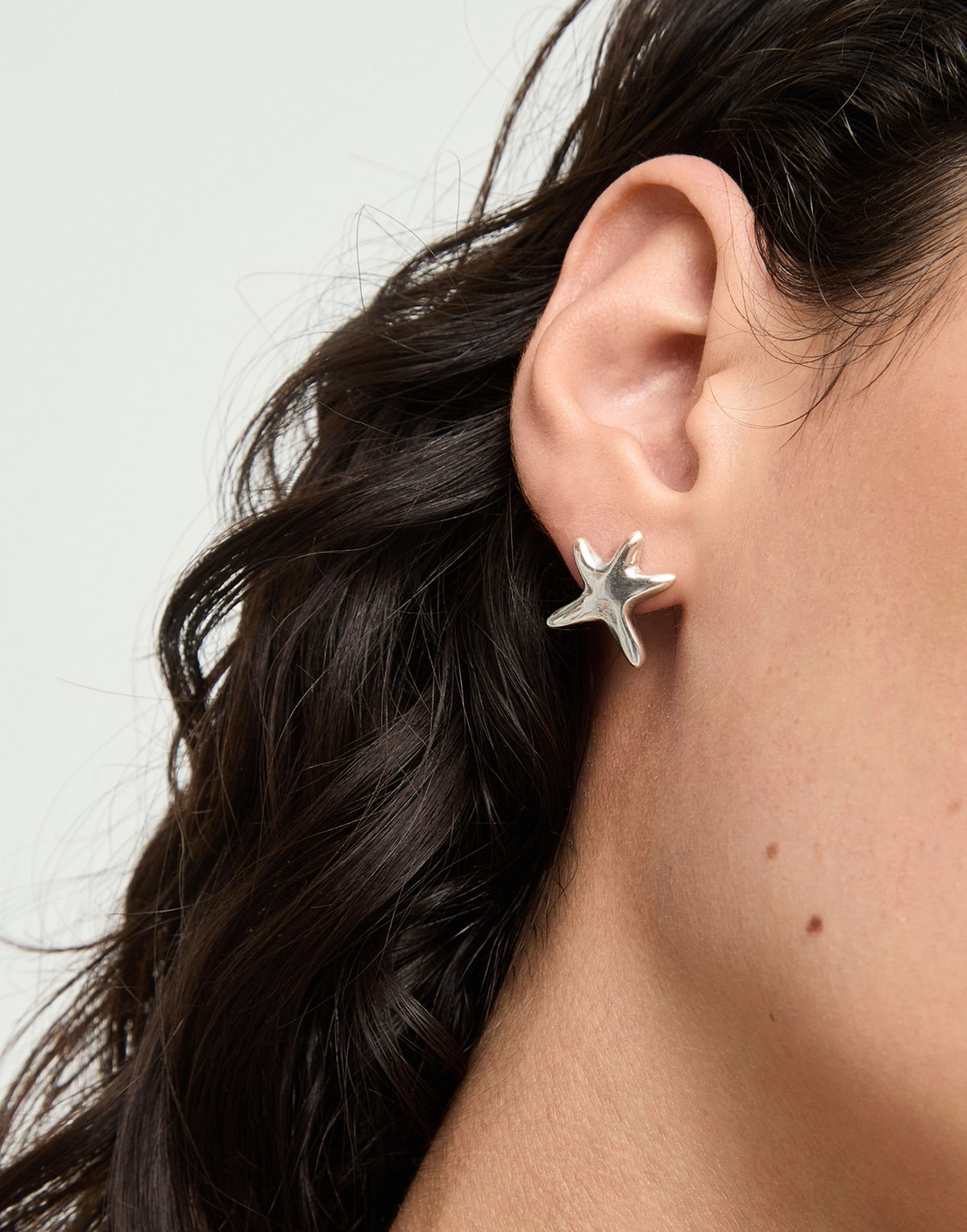 Arcadia - Earrings Star - Small starfish earrings - Silver