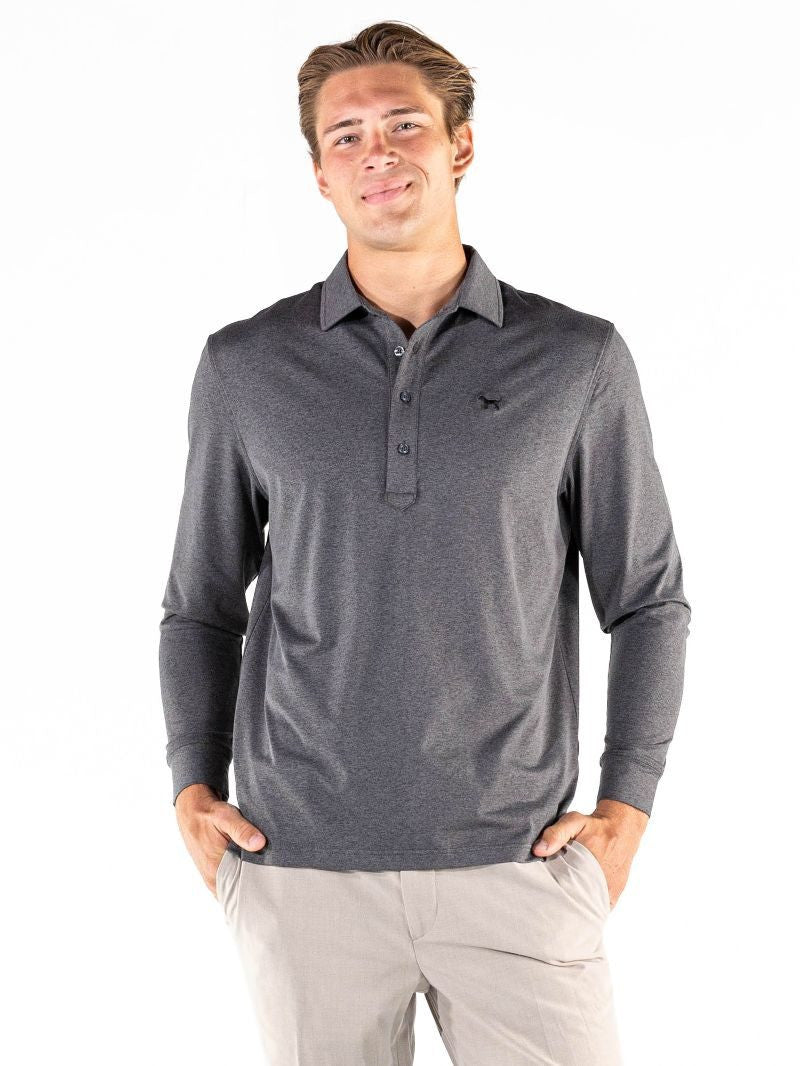 Men's Long Sleeve Polo - Graphite