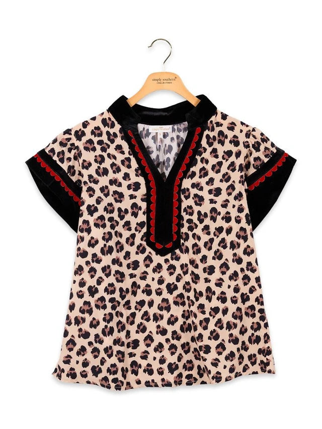 Wild Side Y‑Neck Top