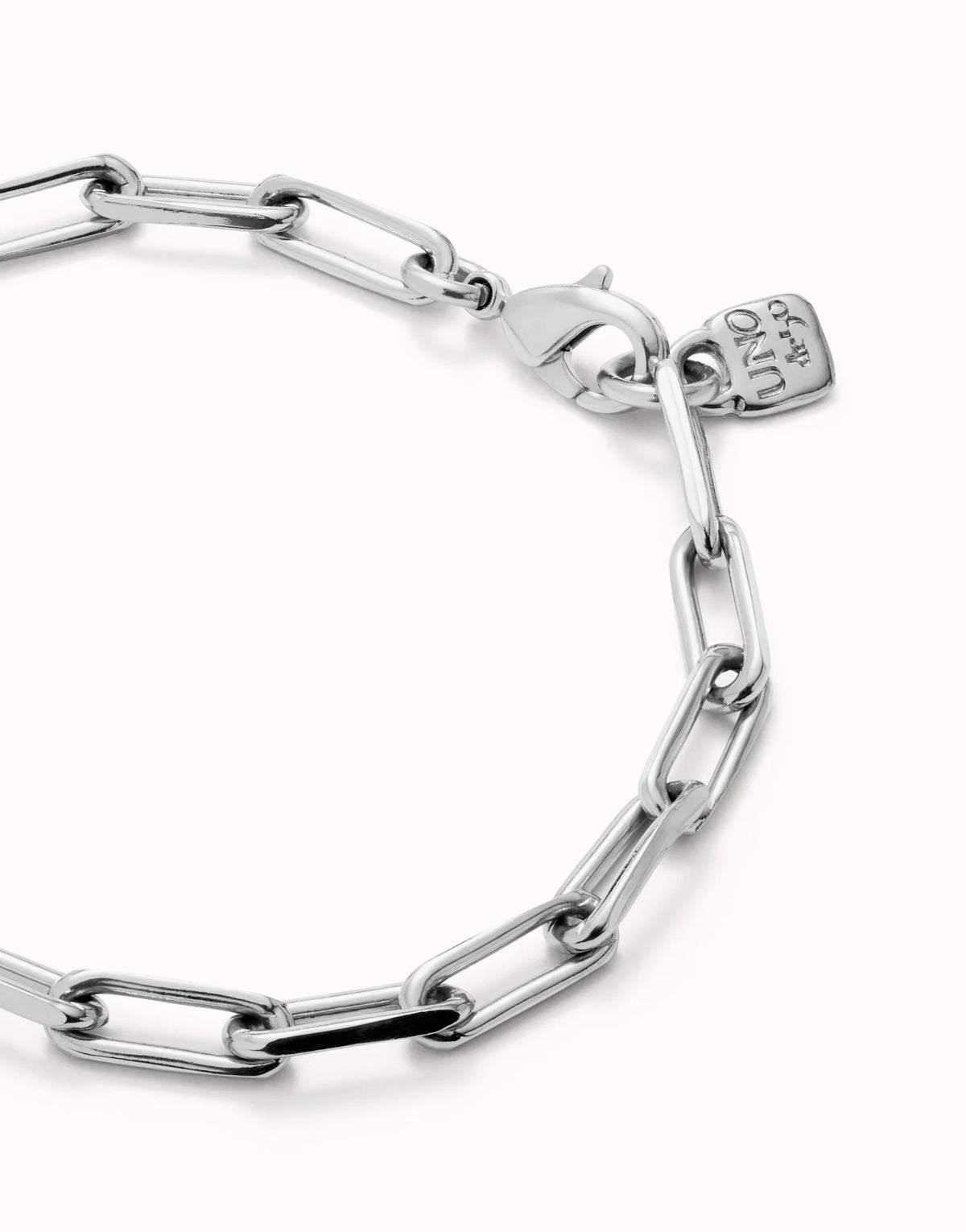 Hazte UNO - Rectangular link chain bracelet - Silver