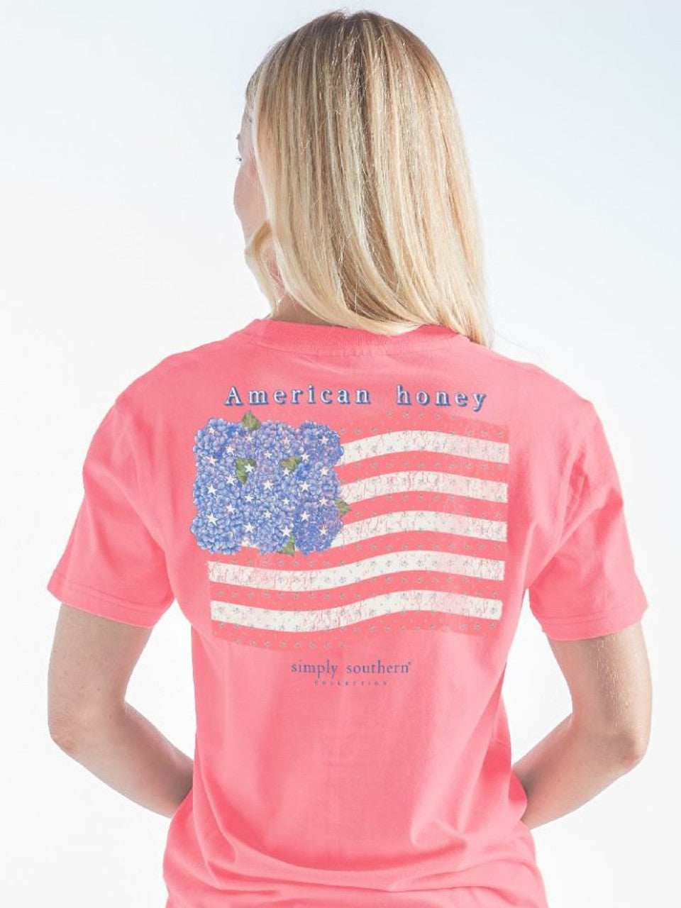 American Honey Floral Flag tee
