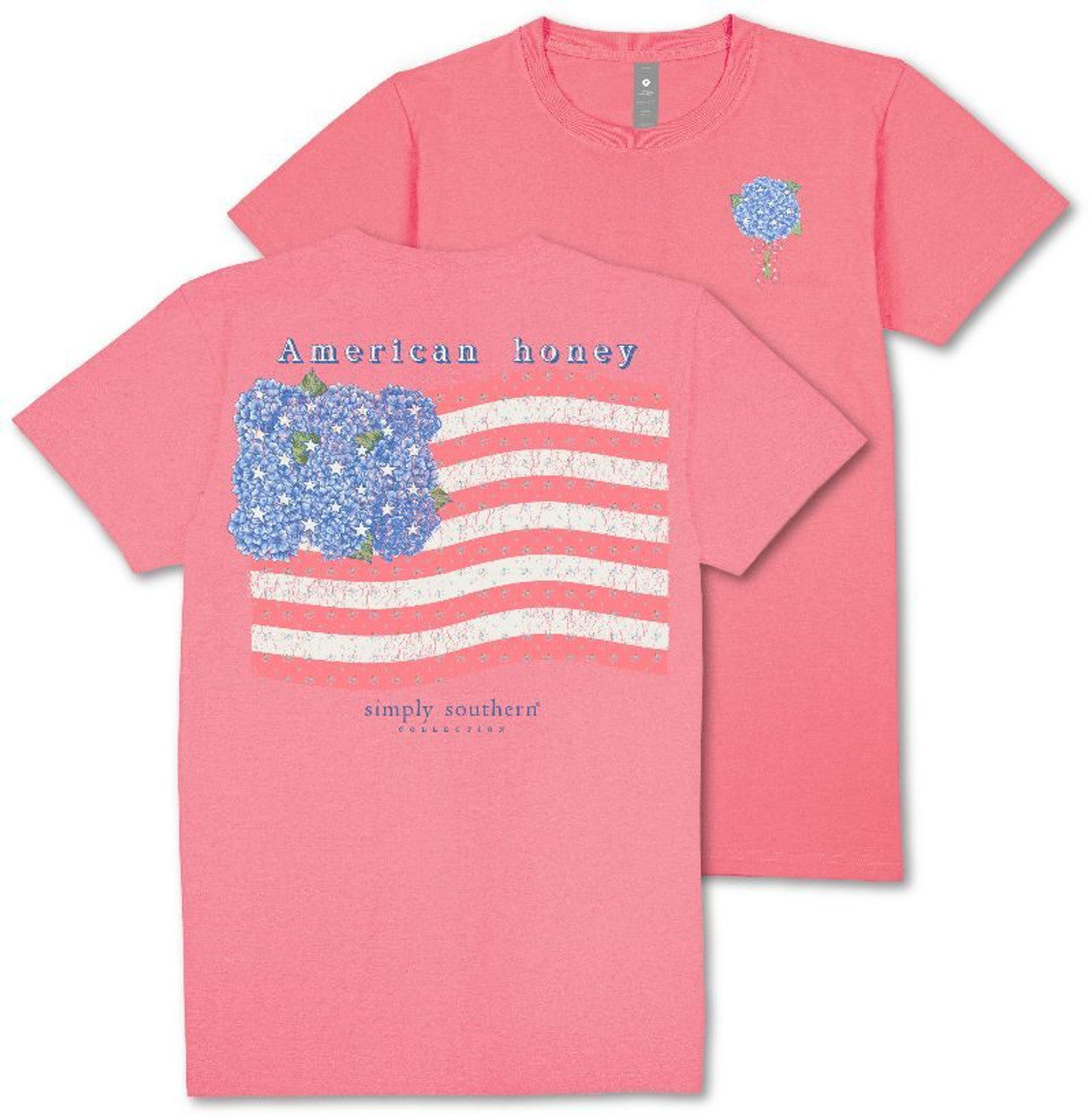 American Honey Floral Flag tee