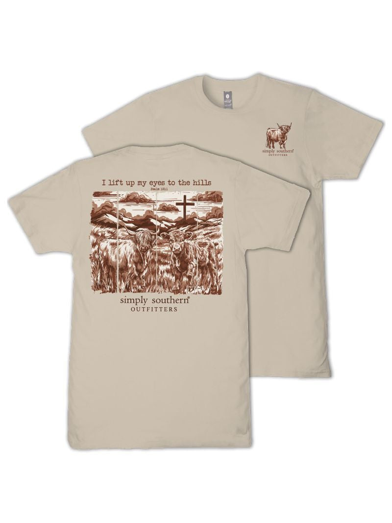 Psalm 181:1 Highland Cow tee
